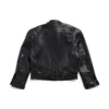 FW23 Dekonstruert jakke med glidelås «Black Soft Buffalo Skin» 768749TMS031000