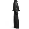 FW23 Dekonstruert jakke med glidelås «Black Soft Buffalo Skin» 768749TMS031000