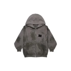 Gaffer Heavy Washed Zip-Up-hettegenser, smal passform «Grey» 720424TNVK51227