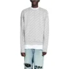 Genser med logo over hele «Light Grey White» 702952T32331461