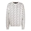 Genser med logo over hele «White Black» 702952T32339054