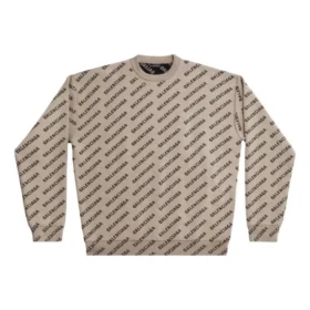 Genser med mini-logo over hele «Beige» 736247T32339977