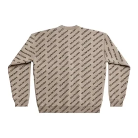 Genser med mini-logo over hele «Beige» 736247T32339977