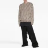 Genser med mini-logo over hele «Beige» 736247T32339977