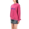 Gensere med rund hals og skriftlogo «Dark Fuchsia» 697869TMVB50507