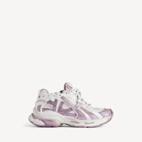 Glitter-Runner-sneakers for kvinner i hvitt/lilla/rosa