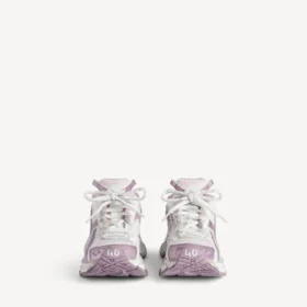 Glitter-Runner-sneakers for kvinner i hvitt/lilla/rosa