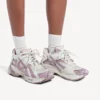 Glitter-Runner-sneakers for kvinner i hvitt/lilla/rosa