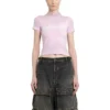 Gothic Type krympet T-skjorte «Light Pink» 788246TQVJ55708