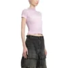 Gothic Type krympet T-skjorte «Light Pink» 788246TQVJ55708