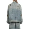 Graffiti-Denim-jakke «Light Blue» 721708TOW664036