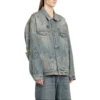 Graffiti-Denim-jakke «Light Blue» 721708TOW664036
