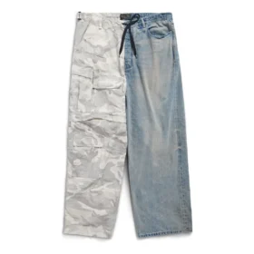 Gråtonet camo-hybrid-baggybukser «Light Blue» 786645TQW556379
