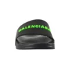 Gummisandaler «Black Fluo Green» 565826W1S811030