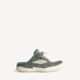 Hamptons-denim-mule for kvinner i blått/offwhite