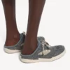 Hamptons-denim-mule for kvinner i blått/offwhite