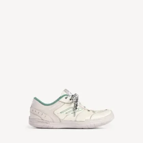 Hamptons medium slitt herresneaker i beige/grønt