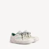 Hamptons medium slitt herresneaker i beige/grønt