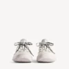 Hamptons medium slitt herresneaker i beige/grønt