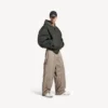 Hamptons medium slitt herresneaker i beige/grønt