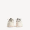 Hamptons-plattformsneaker i semsket skinn for kvinner i beige/svart