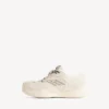 Hamptons-plattformsneaker i semsket skinn for kvinner i beige/svart