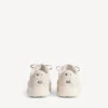 Hamptons-plattformsneaker i semsket skinn for kvinner i beige/svart
