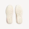Hamptons-plattformsneaker i semsket skinn for kvinner i beige/svart