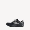 Hamptons-sneakers for kvinner i slitt utseende, i svart