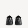 Hamptons-sneakers for kvinner i slitt utseende, i svart