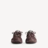 Hamptons-sneakers i semsket skinn for menn i mørkebrunt/grått