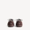 Hamptons-sneakers i semsket skinn for menn i mørkebrunt/grått