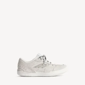 Hamptons-sneakers i semsket skinn for menn i offwhite/svart