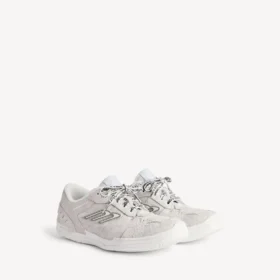 Hamptons-sneakers i semsket skinn for menn i offwhite/svart