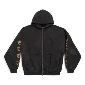 Heavy Metal-hettegenser med glidelås, oversized «Black Faded» 744444TOVD91055 Heavy Metal-hettegenser med glidelås, oversized «Black Faded» 744444TOVD91055
