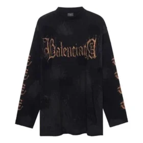 Heavy Metal langermet T-skjorte i oversized-passform «Black Faded» 739783TOVE11055