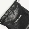 Herre-shopper med støvpose, crossbody-veske, medium, i svart