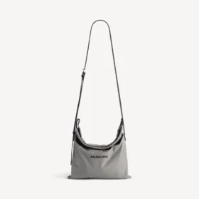 Herre-shopper med støvpose og crossbody-veske, medium, i Balenciaga-grå