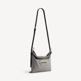 Herre-shopper med støvpose og crossbody-veske, medium, i Balenciaga-grå