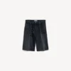 Herre-shorts i denim med presset finish i svart