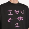 Herre-T-skjorte «i<3 u» i medium passform, svart