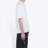 Herre-T-skjorte med Balenciaga-logo, myk og kortærmet, hvit 612966TIV549040