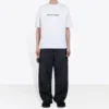 Herre-T-skjorte med Balenciaga-logo, myk og kortærmet, hvit 612966TIV549040