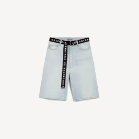 Herreshorts med belter i lyseblått