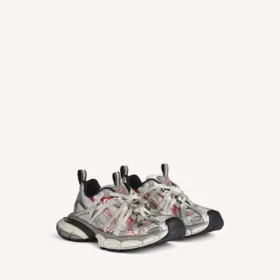 Herresneaker 3XL Extreme Laces B i grå/sølv/rød/svart