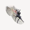 Herresneaker i størrelse 3XL med delt logo i eggeskall/rød/marineblå