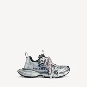 Herresneaker i størrelse 3XL med delt logo i hvitt/marineblått/grått
