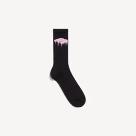 Herresokker i «wet brush»-stil i rosa/svart