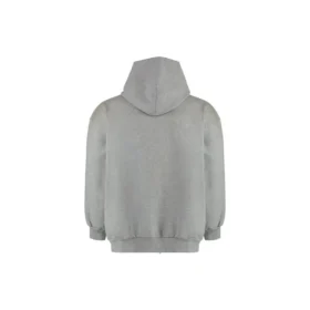 Hettegenser i slitt bomullsjersey med glidelås «Grey» 744454TOVV91241