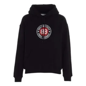 Hettegenser med BB-logo og lange ermer, svart 612959TJVD71000 Hettegenser med BB-logo og lange ermer, svart 612959TJVD71000